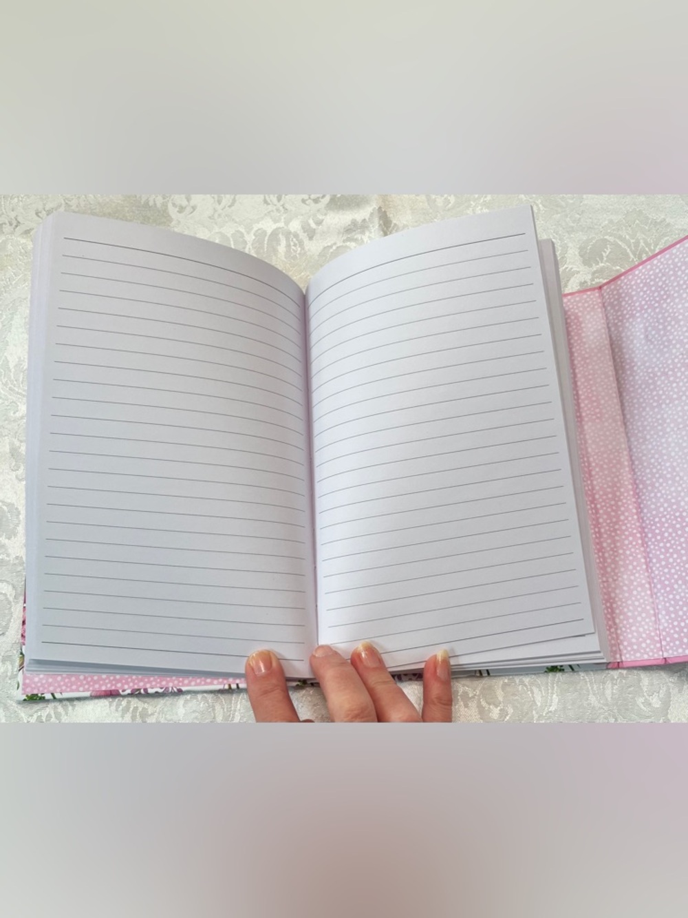 Journal Inspirational Notebook in Floral Hummingbird Design with Foldover Cover - Picture 6 of 6